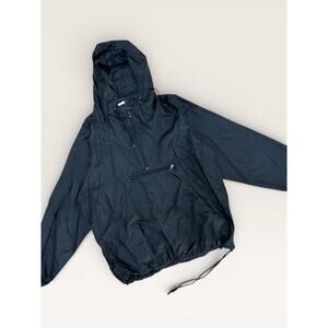 Old Navy Vintage Hooded Anorak Windbreaker Jacket Black Men’s Medium M06